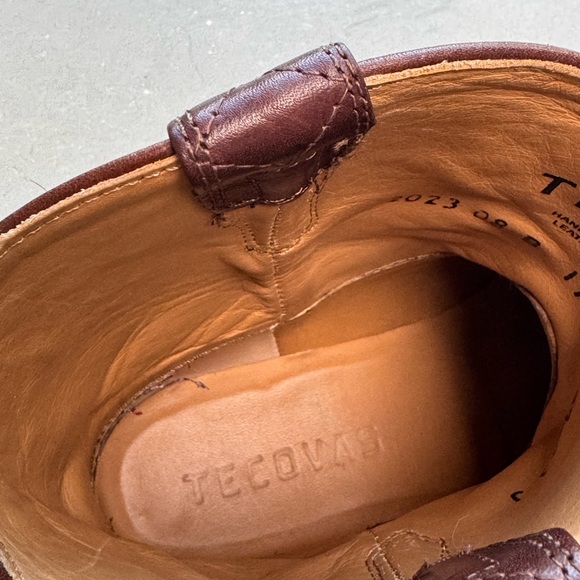 Tecovas The Penny Rich Brown Leather Boots size 8 - Picture 11 of 12
